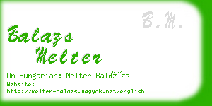 balazs melter business card